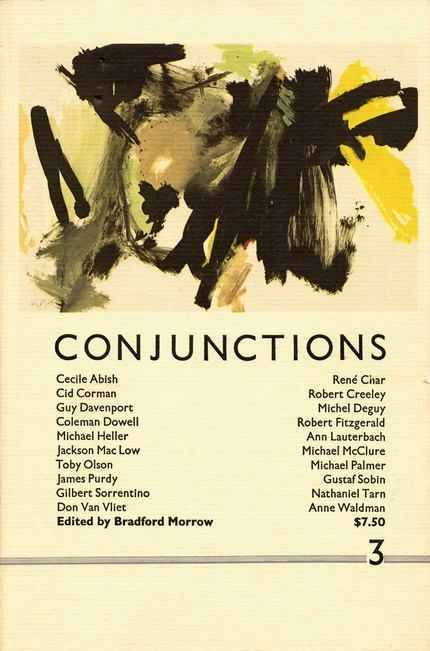 captain beefheart / don van vliet - books -
                        various writers 'conjunctions 3' - usa 1982
                        -front page with drawing