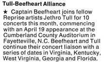 captain
                                          beefheart - tull-beefheart
                                          alliance - combined usa tour
                                          april 1972